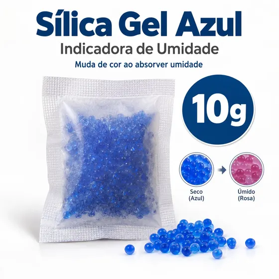 Sílica Gel Azul 10 g — 1 unidade